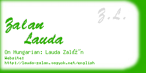 zalan lauda business card